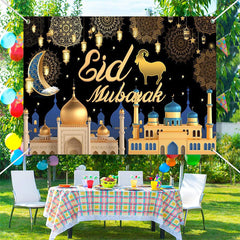 Lofaris Mandala Golt Dome Architecture Eid Mubarak Backdrop