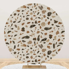 Lofaris Marble Texture Terrazzo Round Backdrop For Birthday