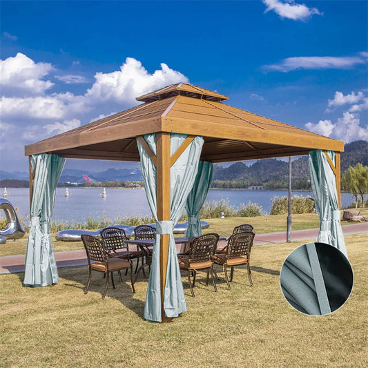 Lofaris (7 Day Delivery) Blue Home Decor Pergola Waterproof Grommet Top Outdoor Curtains for Front Porch