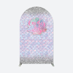 Lofaris Mermaid Scale Under The Sea Double Sided Arch Backdrop