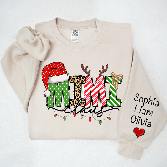 Lofaris Merry Christmas Mimi Claus Light Custom Sweatshirt