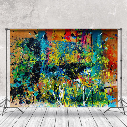 Lofaris Messy Red Yellow Blue Graffiti Wall Photo Backdrop