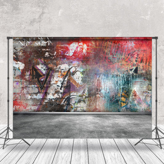 Lofaris Messy Street Brick Graffiti Wall Backdrop Fot Photo