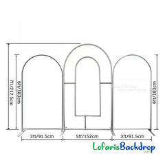 Lofaris Metal Chiara Stand Kit Arched Wall Backdrop Frame