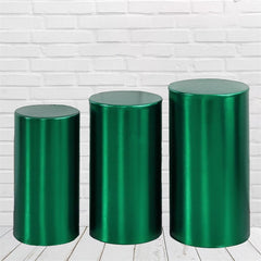 Lofaris Metallic Green Stretchy Spandex Fitted Cylinder Cover