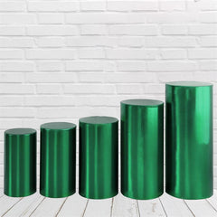 Lofaris Metallic Green Stretchy Spandex Fitted Cylinder Cover