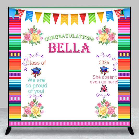 Lofaris Mexican Fiesta Graduation Party Custom Backdrop