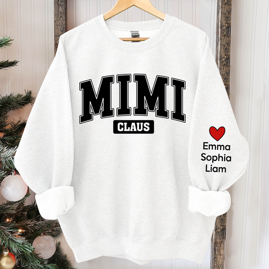 Lofaris Personalized Mimi Claus Christmas Custom And Kids Grandma Gift TH Sweatshirt