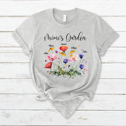 Lofaris Mimis Garden Wildflowers Mothers Day Gift T-Shirt
