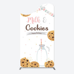 Lofaris Mink And Cookies Healthy White Arch Birthday Backdrop