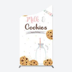 Lofaris Mink And Cookies Healthy White Arch Birthday Backdrop