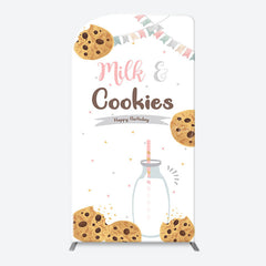 Lofaris Mink And Cookies Healthy White Arch Birthday Backdrop
