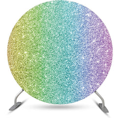 Lofaris Modern Colorful Glitter Round Birthday Backdrop