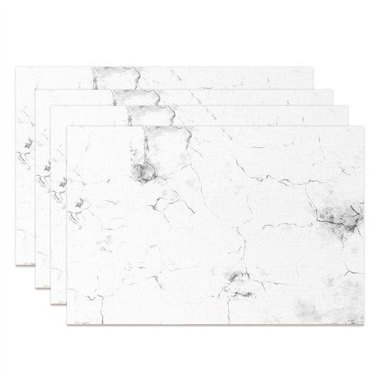 Lofaris Modern Luxury White Grey Marble Set Of 4 Placemats