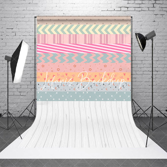 Lofaris Modern Pink Grey Blue Abstract Textured Backdrop