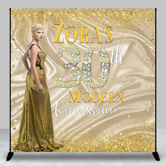 Lofaris Modern Renaissance Golden Custom Birthday Backdrop