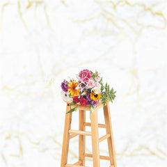 Lofaris Modern White Gold Marble Texture Backdrop For Photo