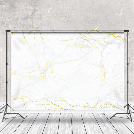 Lofaris Modern White Gold Marble Texture Backdrop For Photo