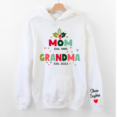 Lofaris Mom Grandma Maple Christmas Customized Gift Hoodie