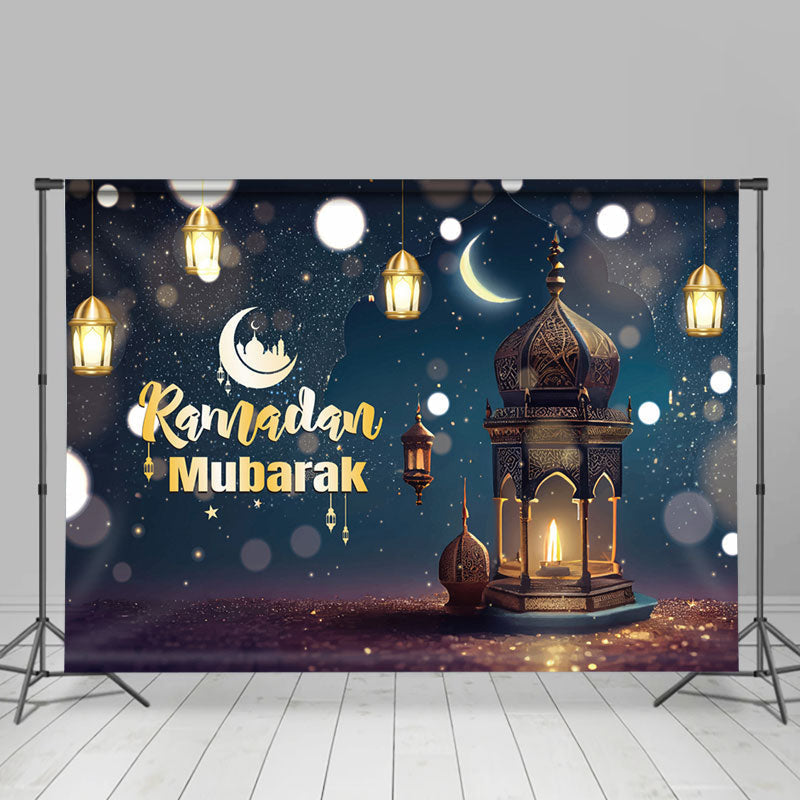Moon Bokeh Light Moslem Ramadan Mubarak Backdrop - Lofaris