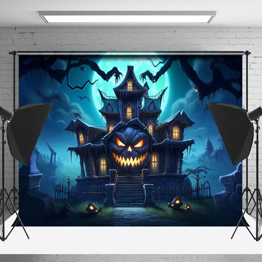 Lofaris Moon Haunted House Halloween Photography Backdrop