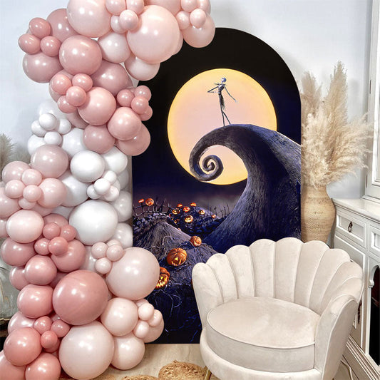 Lofaris Moon Nightmare Helloween Double Sided Arch Backdrop