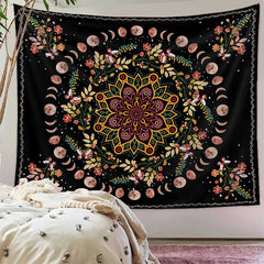 Lofaris Moon Star Floral Mandala Galaxy Gift Room Tapestry