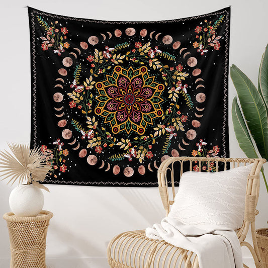 Lofaris Moon Star Floral Mandala Galaxy Gift Room Tapestry