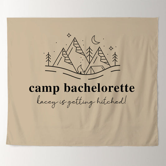 Lofaris Mountain Camp Bachelorette Party Custom Text Backdrop