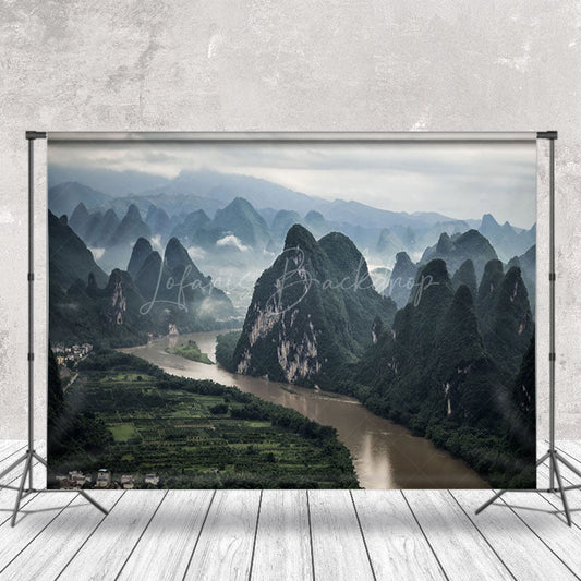 Lofaris Mountains And Rivers Natural Scenery Photo Backdrop