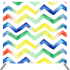 Lofaris Multi Watercolor Waves Fabric Party Backdrop Cover