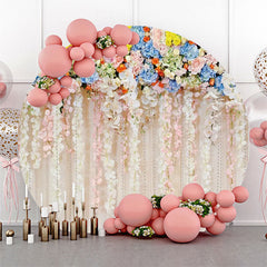 Lofaris Multicolor Pretty Flowers Round Backdrop For Wedding