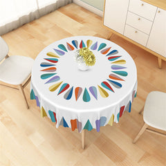 Lofaris Multicolor Tapered Regular Simple Round Tablecloth