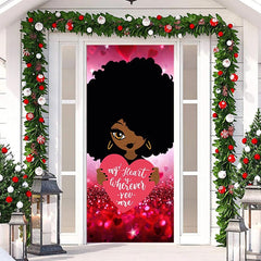 Lofaris My Heart Is Wherever You Are Valentines Door Cover