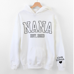 Lofaris Nana Est And Kids Personalized Name Gift Hoodie