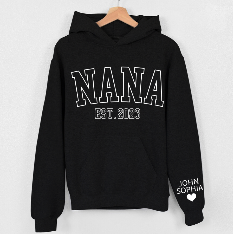 Lofaris Nana Est And Kids Personalized Name Gift Hoodie