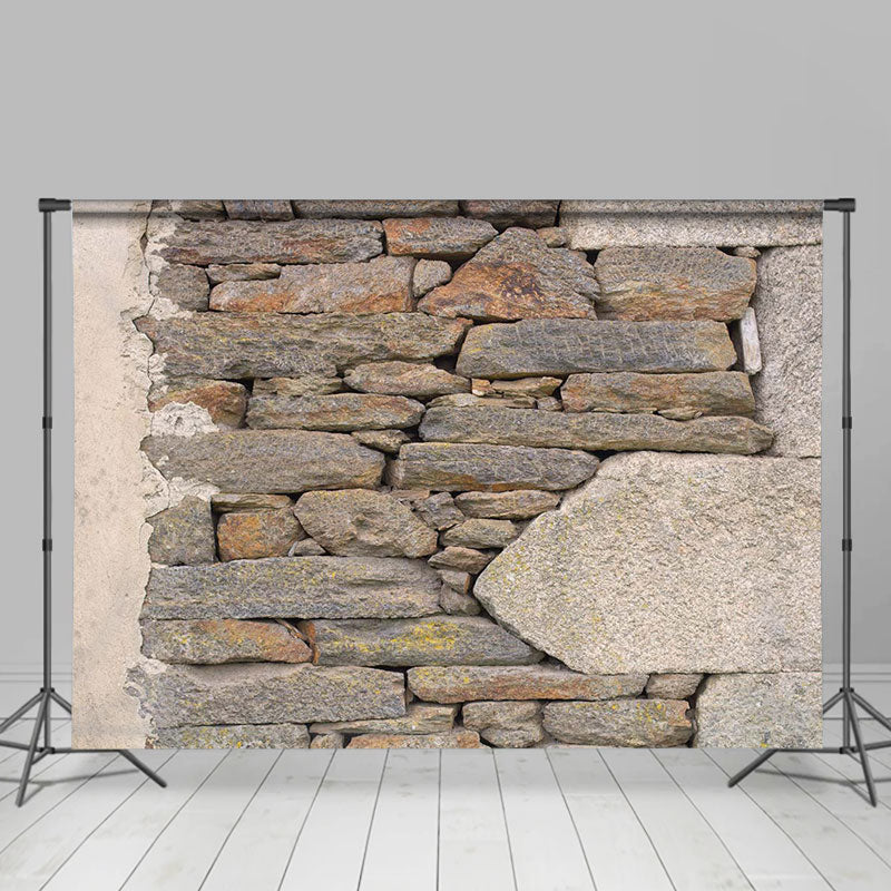 Natural Rock Brick Wall Photoshoot Studio Backdrop Lofaris
