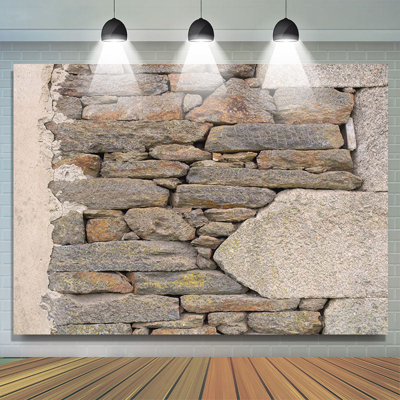 Natural Rock Brick Wall Photoshoot Studio Backdrop Lofaris