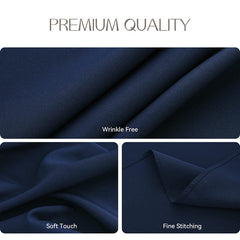 Lofaris Navy Blue 180 GSM Polyester Round Banquet Tablecloth