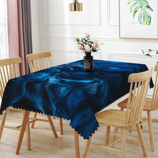 Lofaris Navy Blue Gradient Decorative Rectangle Tablecloth