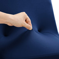 Lofaris Navy Blue Open Back Stretch Spandex Folding Chair Cover