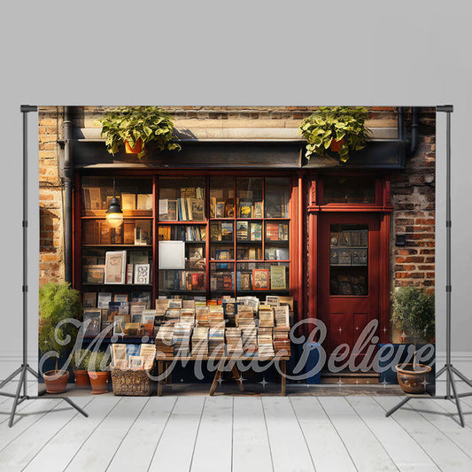 Lofaris Newsstand Bookstore Brick Wall Birthday Backdrop