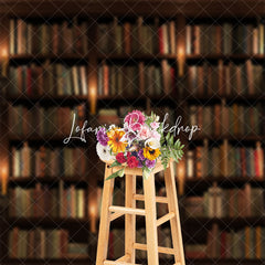 Lofaris Night Bookcase Retro Wall Backdrop For Photography