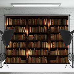 Lofaris Night Bookcase Retro Wall Backdrop For Photography