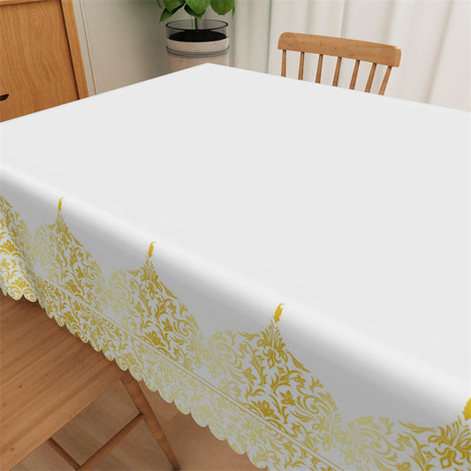 Lofaris Nobler Elegant Black Gold Restaurant Tablecloth