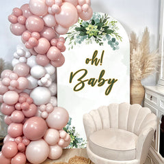 Lofaris Oh Baby Greenery Double Sided Arch Backdrop