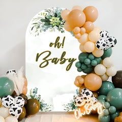 Lofaris Oh Baby Greenery Double Sided Arch Backdrop