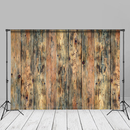 Lofaris Old Retro Brown Wood Grain Backdrop For Photography