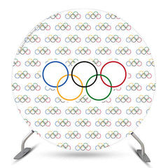 Lofaris Olympic Rings Sport Competition Round Backdrop