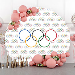Lofaris Olympic Rings Sport Competition Round Backdrop